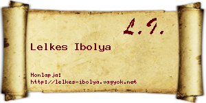 Lelkes Ibolya névjegykártya