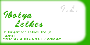 ibolya lelkes business card